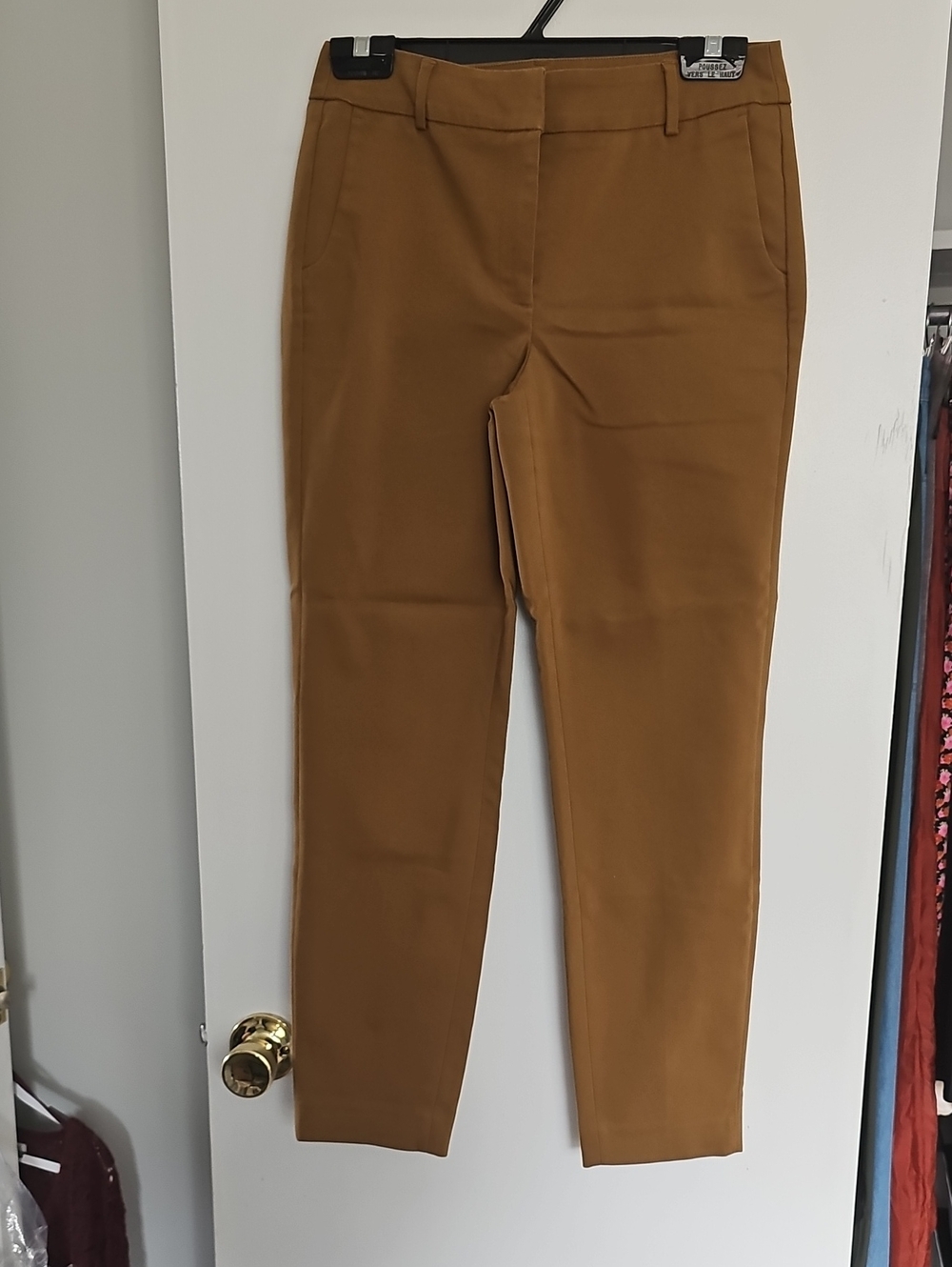 RW&CO. Men's Slim Chino Pants in Camel Brown